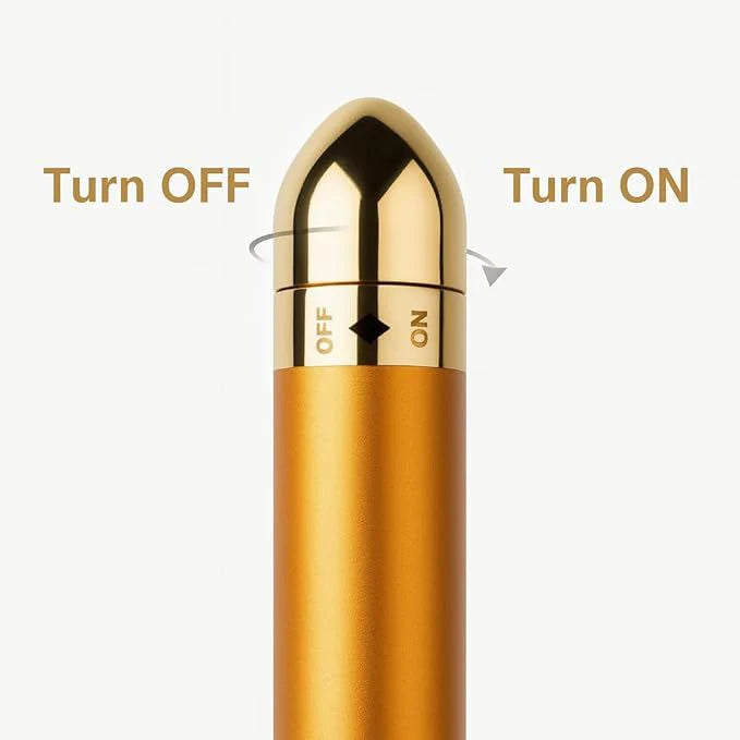 Gold 24K  Energy Beauty Bar Electric Facial Massage Roller