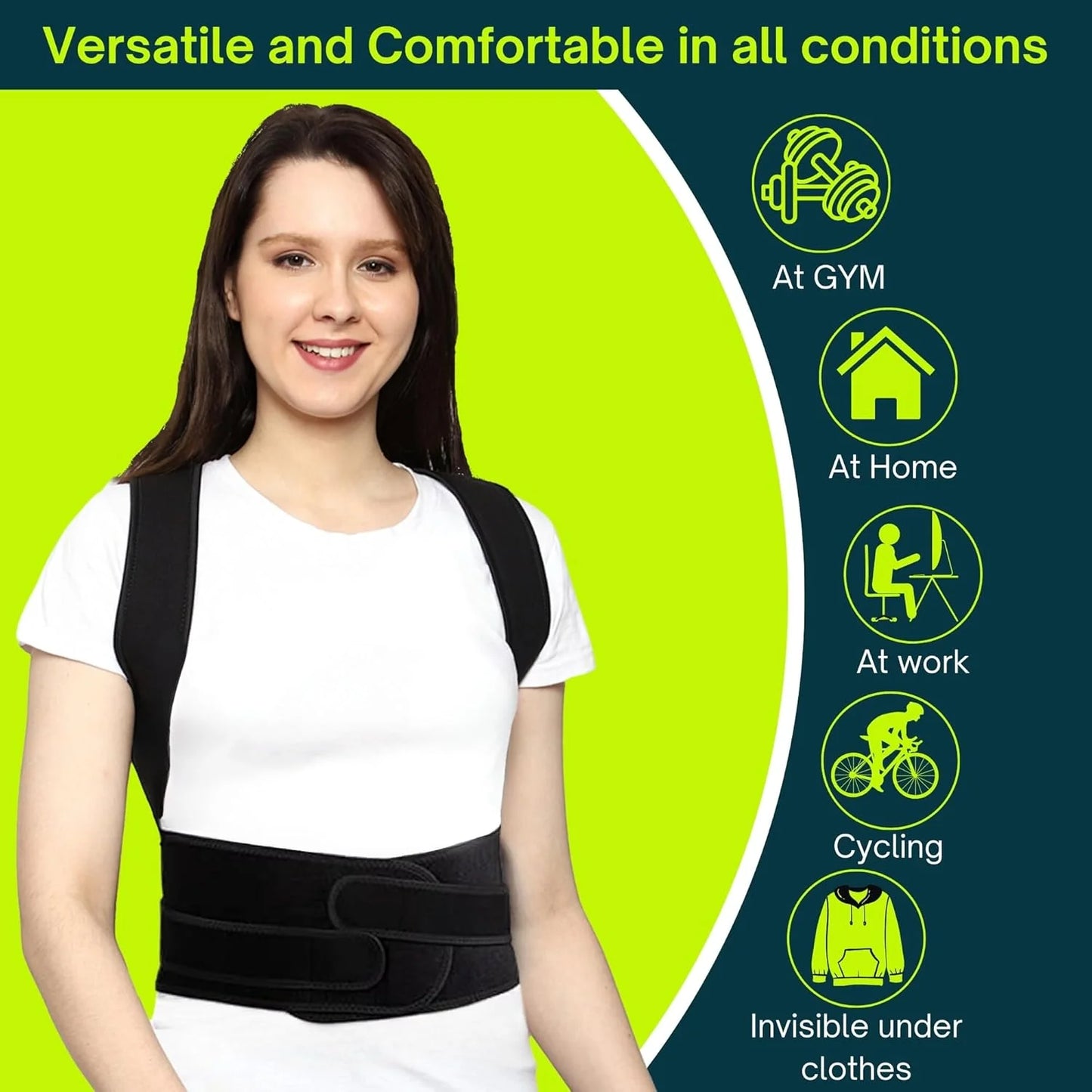 Wisecart™ Adjustable Posture Corrector – Back, Neck & Shoulder Support