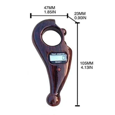 Tulsi Wooden Jap Counter -Manual Finger Rotating