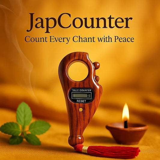 Tulsi Wooden Jap Counter -Manual Finger Rotating